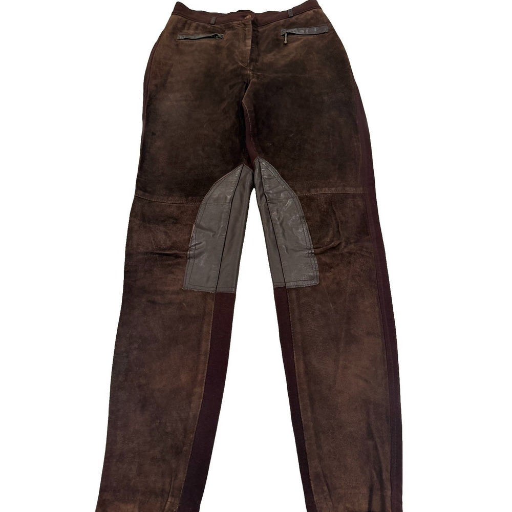 PCFL Vintage Canada Leather Front Equestrian Riding Pants Breeches Sz 27/28